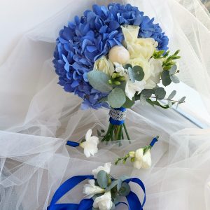 Букет невесты "Blue Marine Bride"