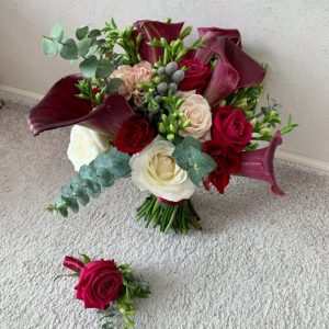 Букет невесты “Burgundy”