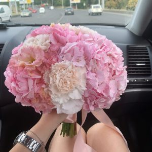 Букет невесты “Pink Hydrangea”