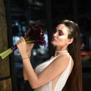 Букет невесты “Burgundy Calla”