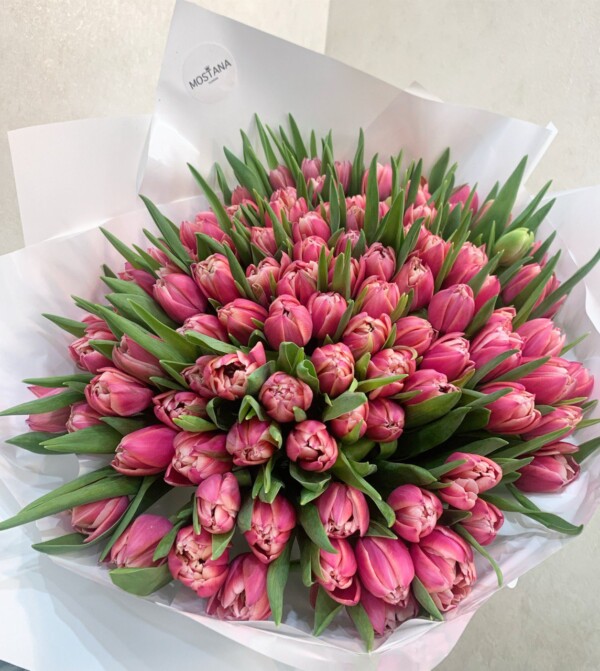 Букет "101 peony tulips"