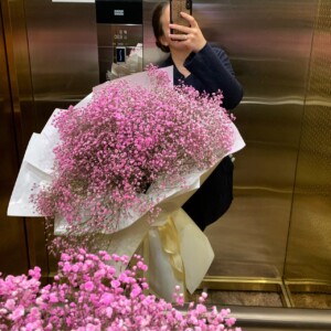 Букет "Pink gypsophila"