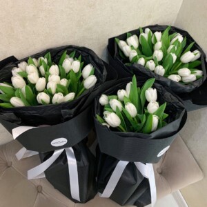 Букет "White beautiful tulips"